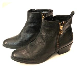 Steve Madden Black Leather Booties 1 inch heel